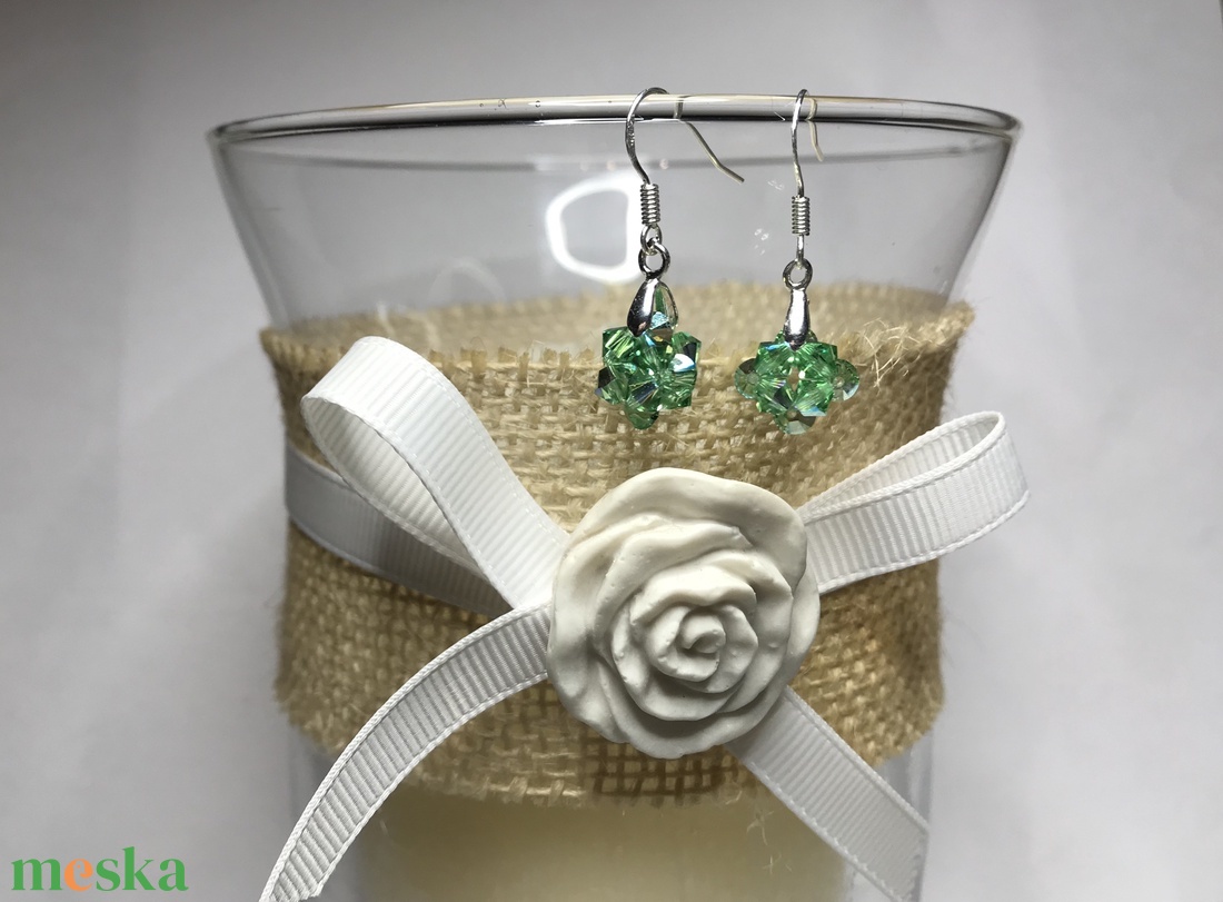 Swarovski Star Peridot AB 925 Sterling Ezüst fülbevaló - ékszer - fülbevaló - lógó fülbevaló - Meska.hu Swarovski Star Peridot AB 925 Sterling Ezüst fülbevaló - ékszer - fülbevaló - lógó fülbevaló - Meska.hu