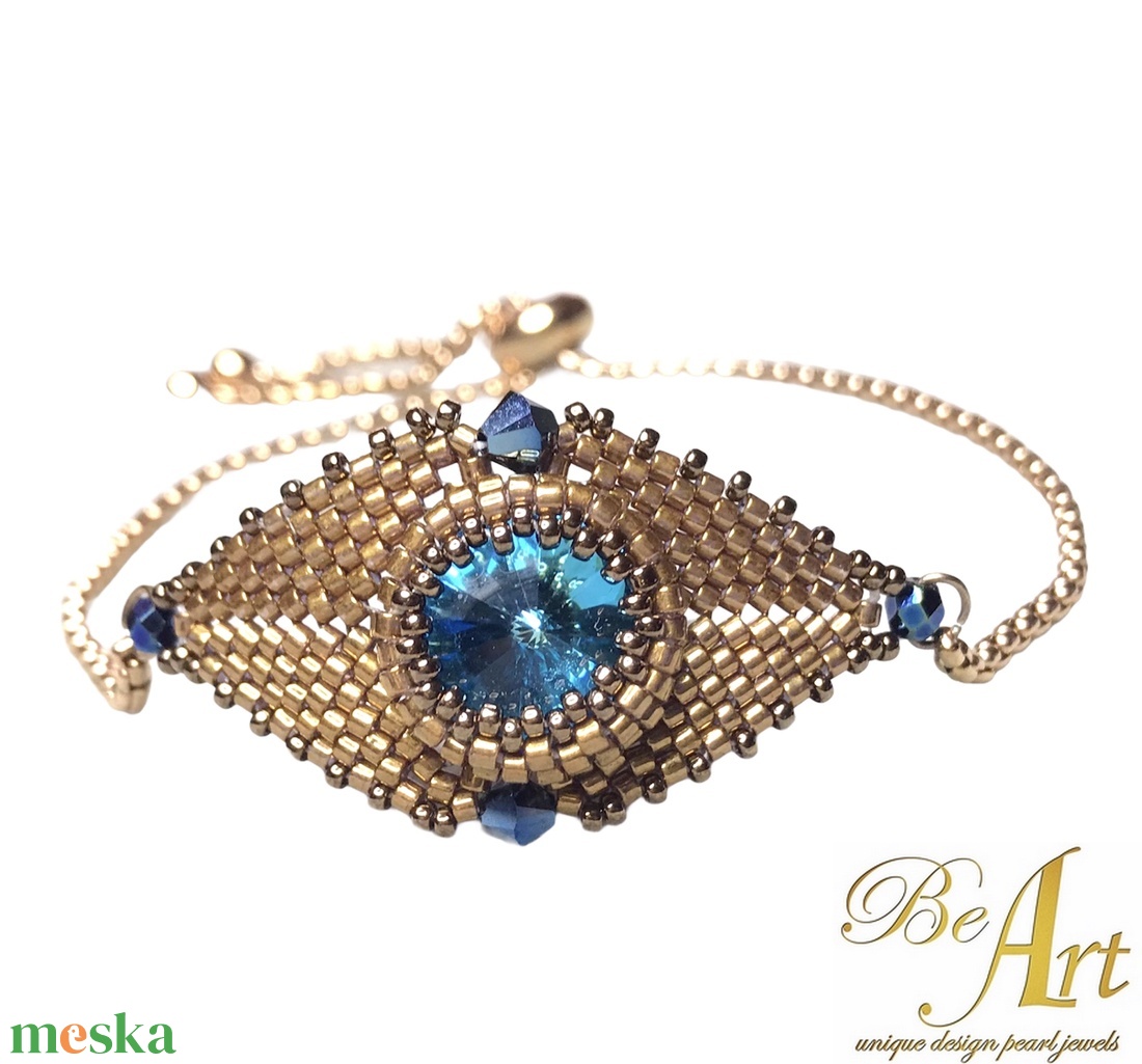 Swarovski Blue Rose Gold Allah szeme karkötő állítható rozsdamentes - ékszer - karkötő - Meska.hu Swarovski Blue Rose Gold Allah szeme karkötő állítható rozsdamentes - ékszer - karkötő - Meska.hu