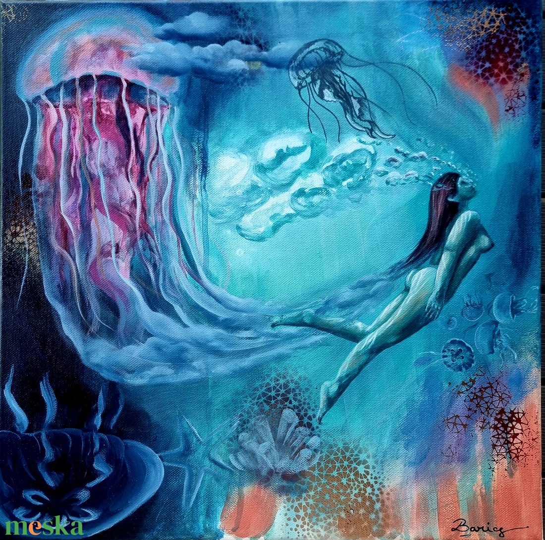 Festmény - Merülés egy álomba (Diving into a Dream) - művészet - festmény - festmény vegyes technika - Meska.hu Festmény - Merülés egy álomba (Diving into a Dream) - művészet - festmény - festmény vegyes technika - Meska.hu
