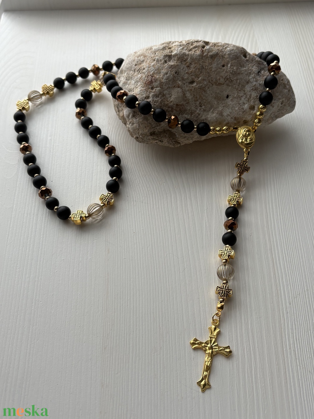 Rózsafüzér - ékszer - nyaklánc - gyöngyös nyaklánc - Meska.hu