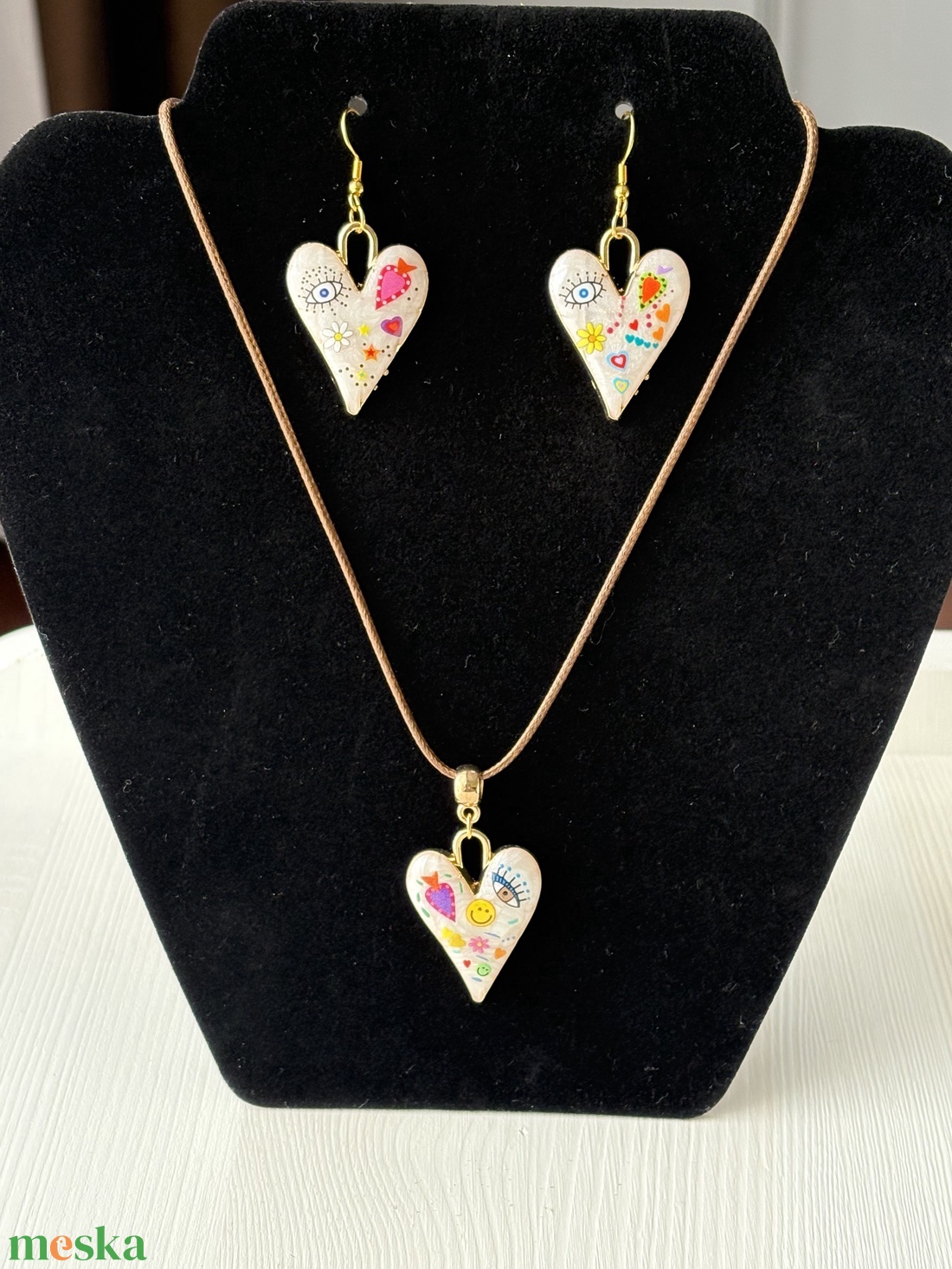 Nyaklánc fülbevalóval - ékszer - ékszerszett - Meska.hu