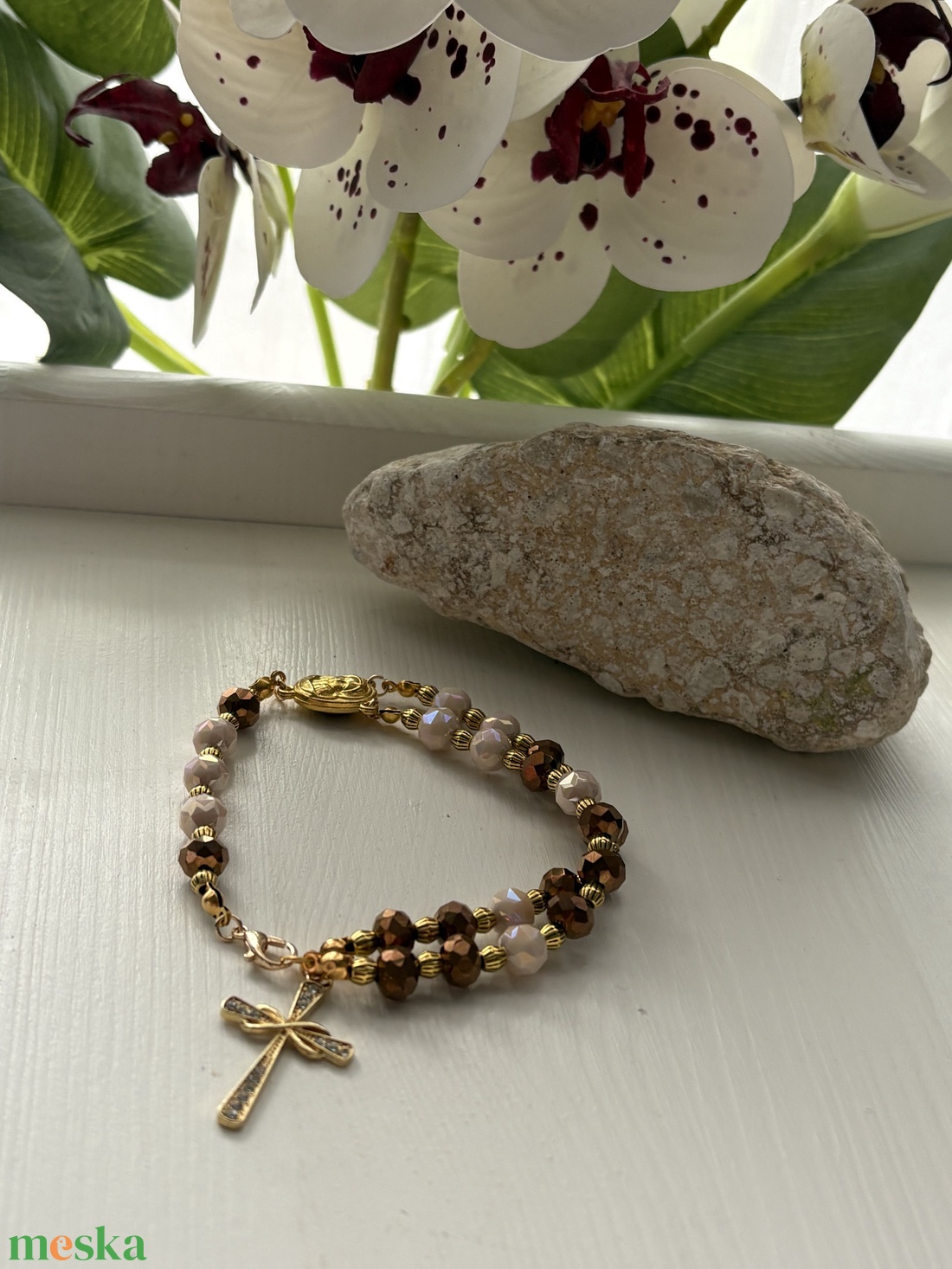 Karkötő - ékszer - karkötő - karkötő medállal - Meska.hu