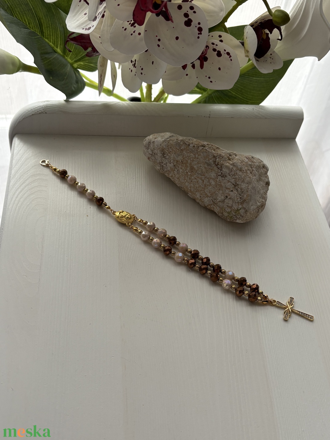 Karkötő - ékszer - karkötő - karkötő medállal - Meska.hu