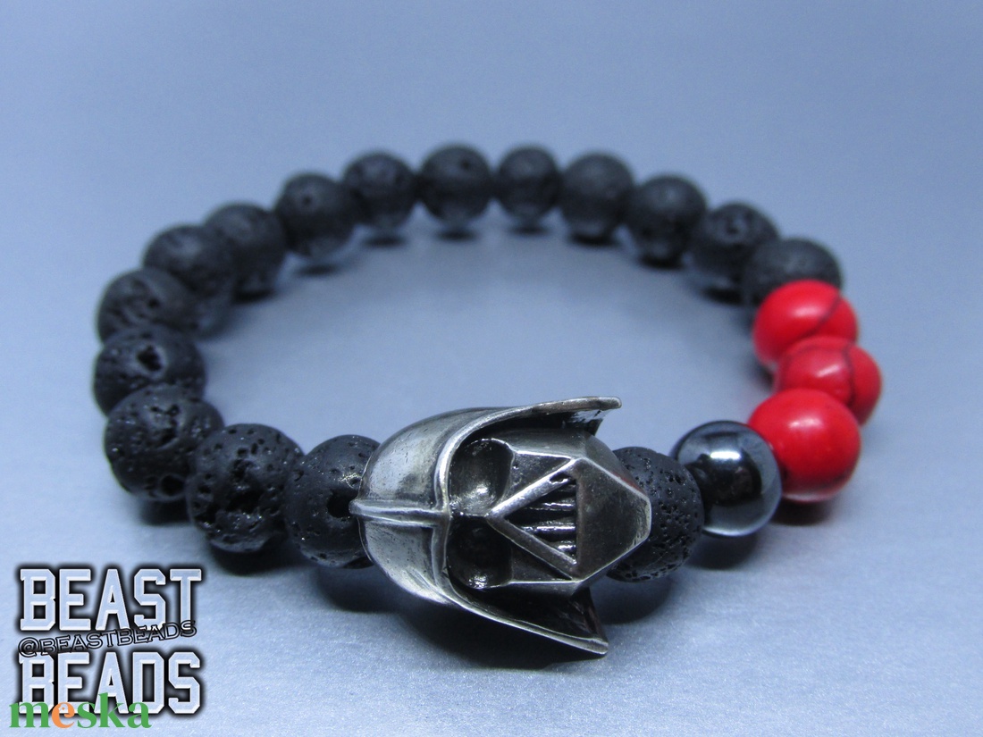 Red Lightsaber - Darth Vader karkötő - ékszer - karkötő - karkötő medállal - Meska.hu