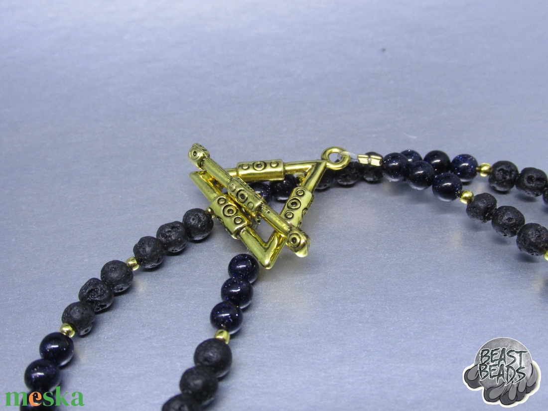 Naprendszer nyaklánc - T-kapoccsal - ékszer - nyaklánc - gyöngyös nyaklánc - Meska.hu