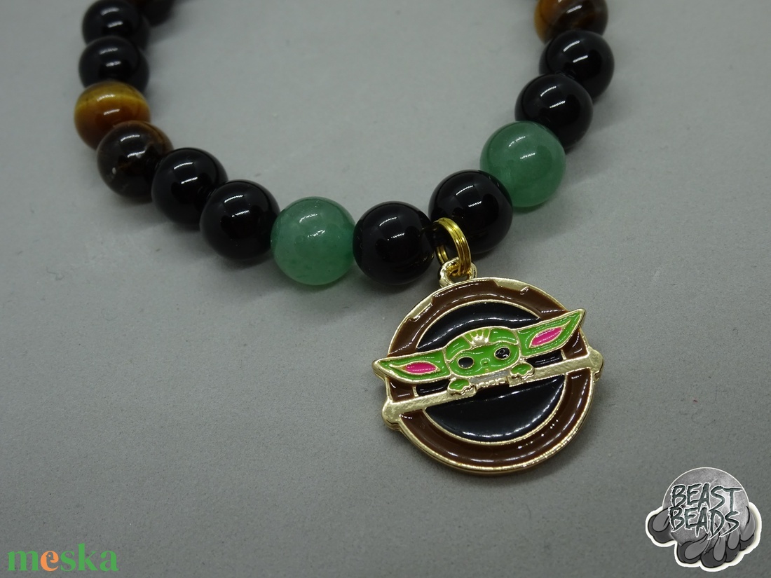 Frogs' final boss - Grogu karkötő (The Mandalorian) - ékszer - karkötő - karkötő medállal - Meska.hu