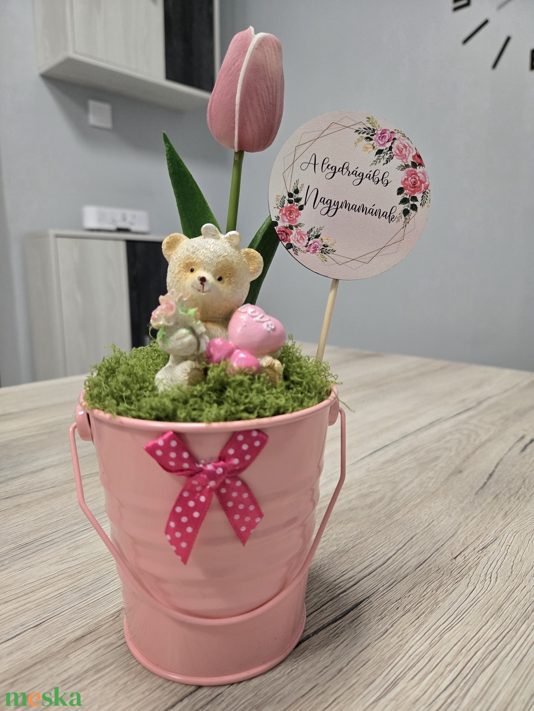 Tulipán és maci anyák napjára - otthon & életmód - dekoráció - virágdísz és tartó - csokor & virágdísz - Meska.hu Tulipán és maci anyák napjára - otthon & életmód - dekoráció - virágdísz és tartó - csokor & virágdísz - Meska.hu