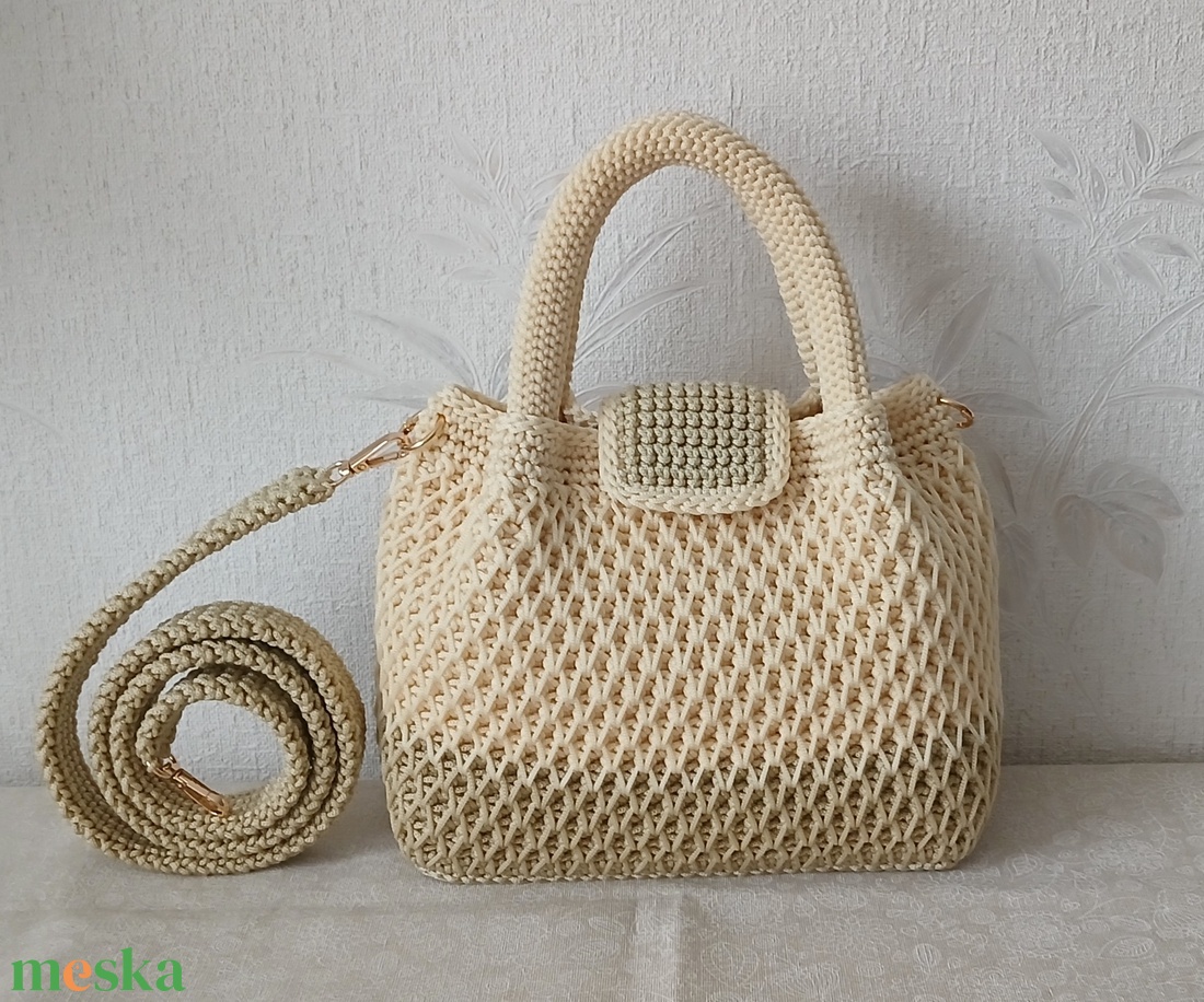 Saját készítésű horgolt táska - táska & tok - kézitáska & válltáska - kézitáska - Meska.hu