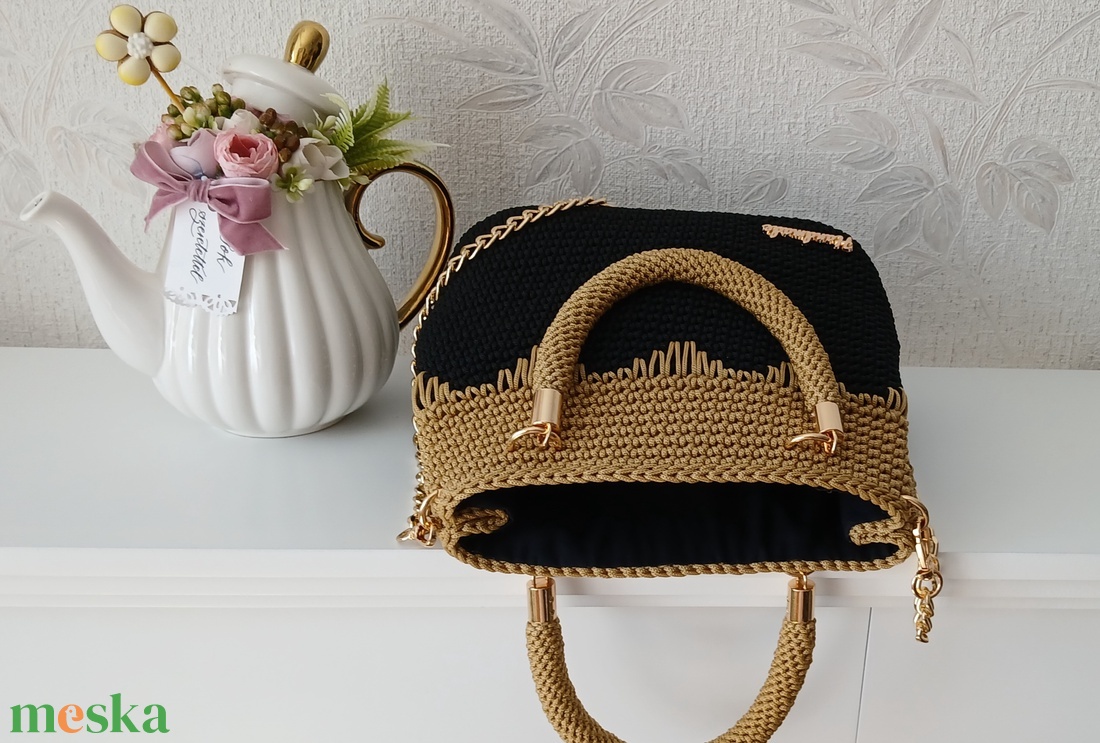 Saját készítésű horgolt táska - táska & tok - kézitáska & válltáska - kézitáska - Meska.hu