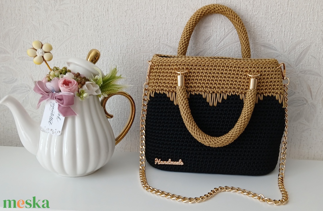 Saját készítésű horgolt táska - táska & tok - kézitáska & válltáska - kézitáska - Meska.hu