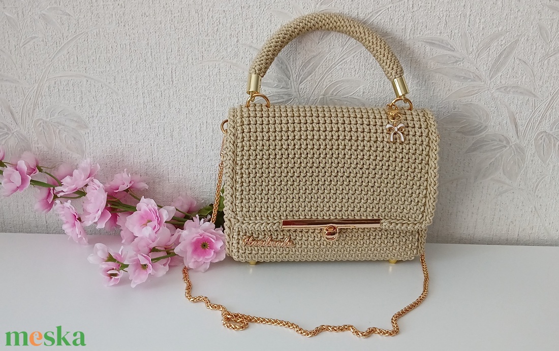 Saját készítésű horgolt táska - táska & tok - kézitáska & válltáska - kézitáska - Meska.hu