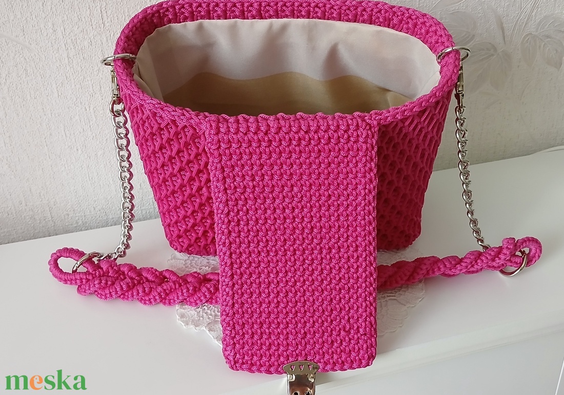 Saját készítésű horgolt táska - táska & tok - kézitáska & válltáska - kézitáska - Meska.hu