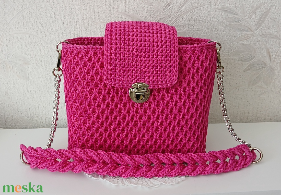 Saját készítésű horgolt táska - táska & tok - kézitáska & válltáska - kézitáska - Meska.hu