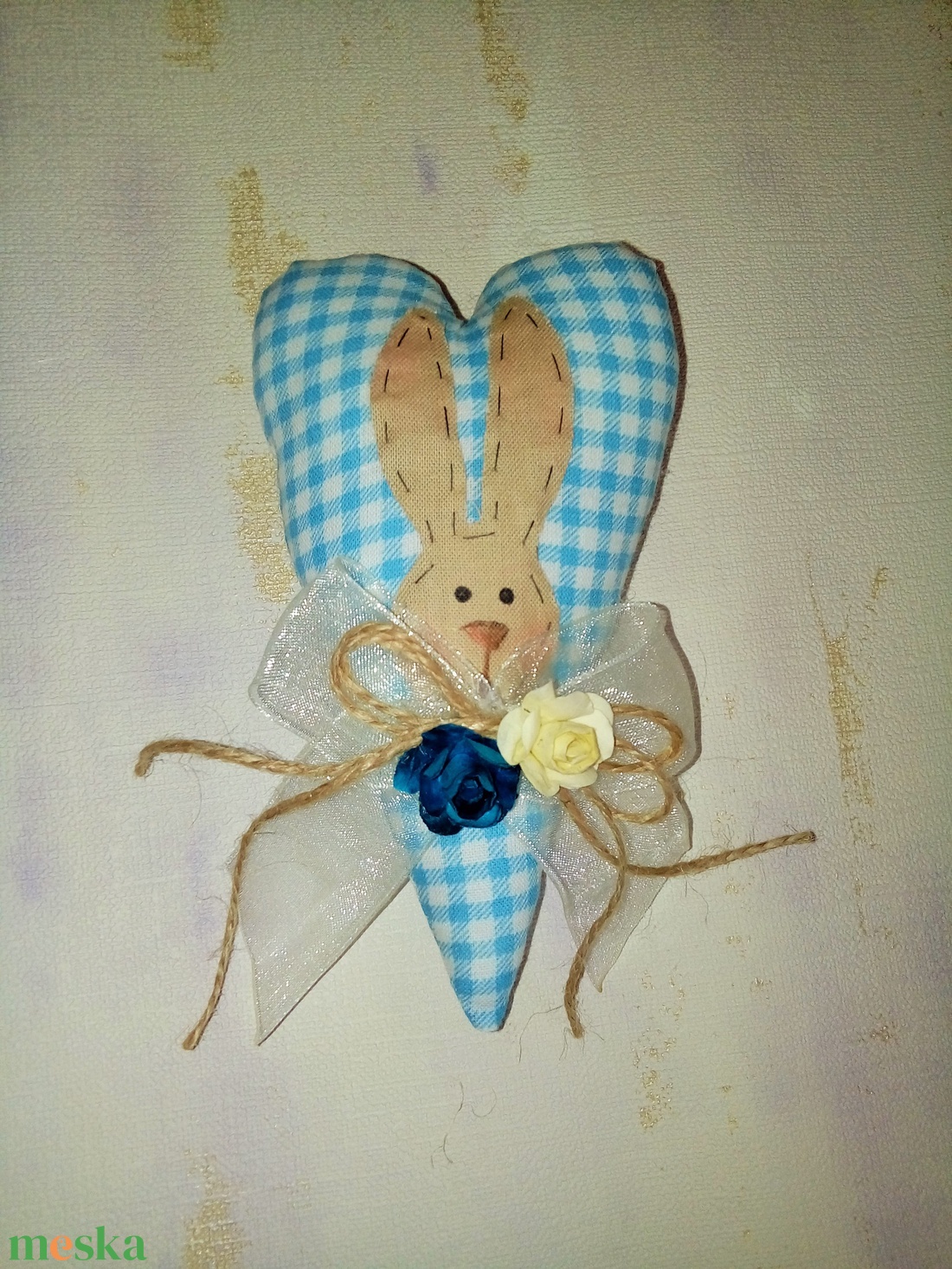 Nyuszis szívecske - otthon & életmód - dekoráció - dísztárgy - Meska.hu