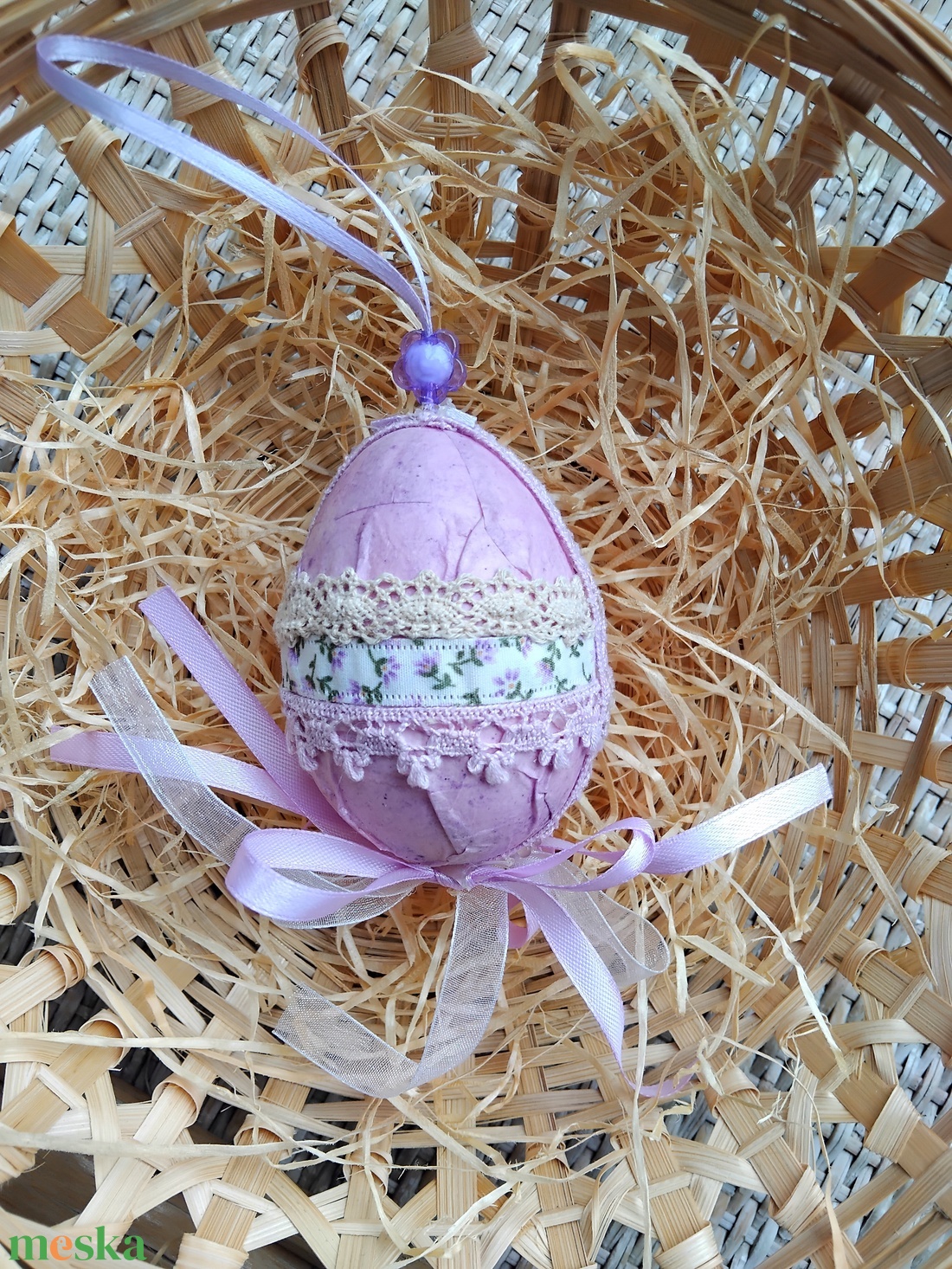 Lila Húsvéti tojás  - otthon & életmód - dekoráció - fali és függő dekoráció - függődísz - Meska.hu