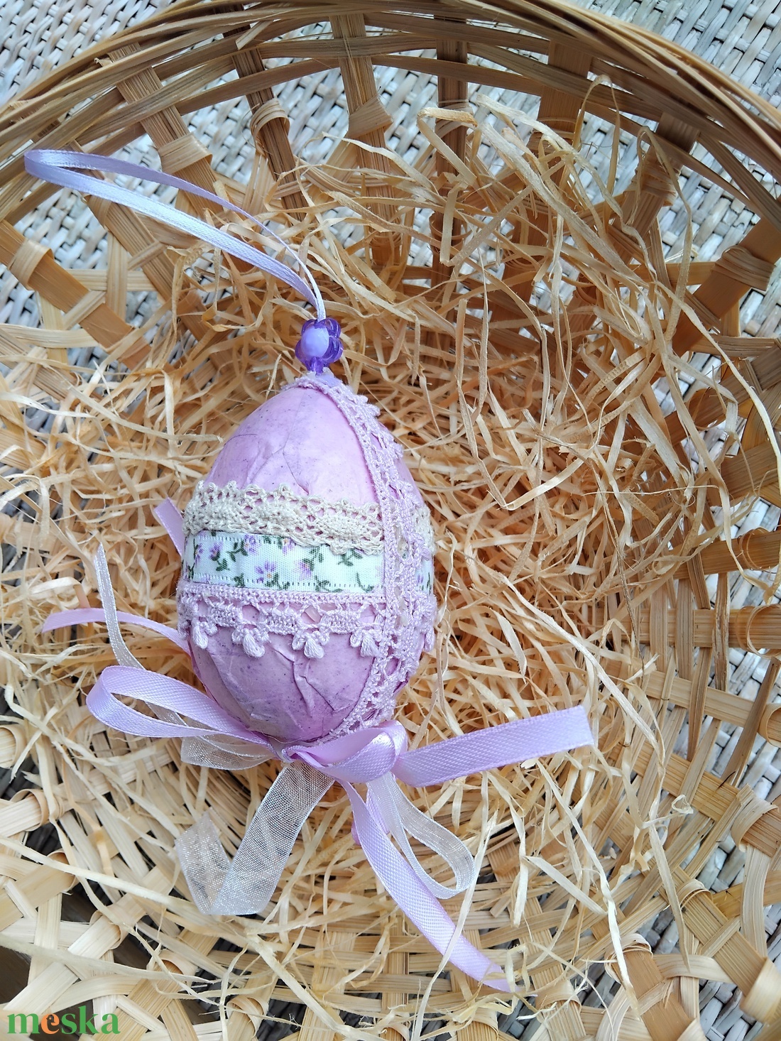 Lila Húsvéti tojás  - otthon & életmód - dekoráció - fali és függő dekoráció - függődísz - Meska.hu
