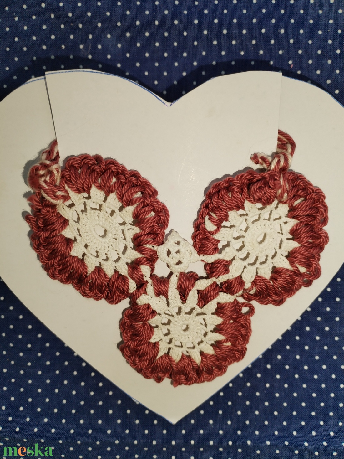 19 sz�zadi k�zi csipke horgol�ssal h�rmas med�llal - ékszer - ékszerszett - Meska.hu