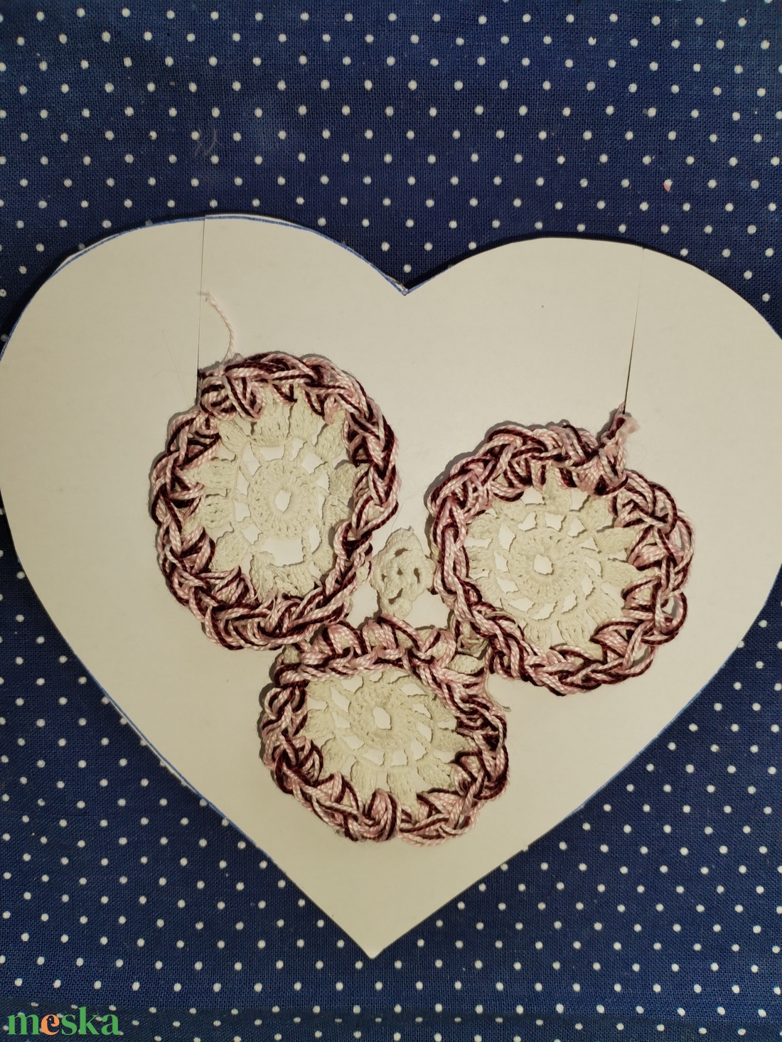 19 sz�zadi k�zi csipke horgol�ssal h�rmas med�llal - ékszer - ékszerszett - Meska.hu