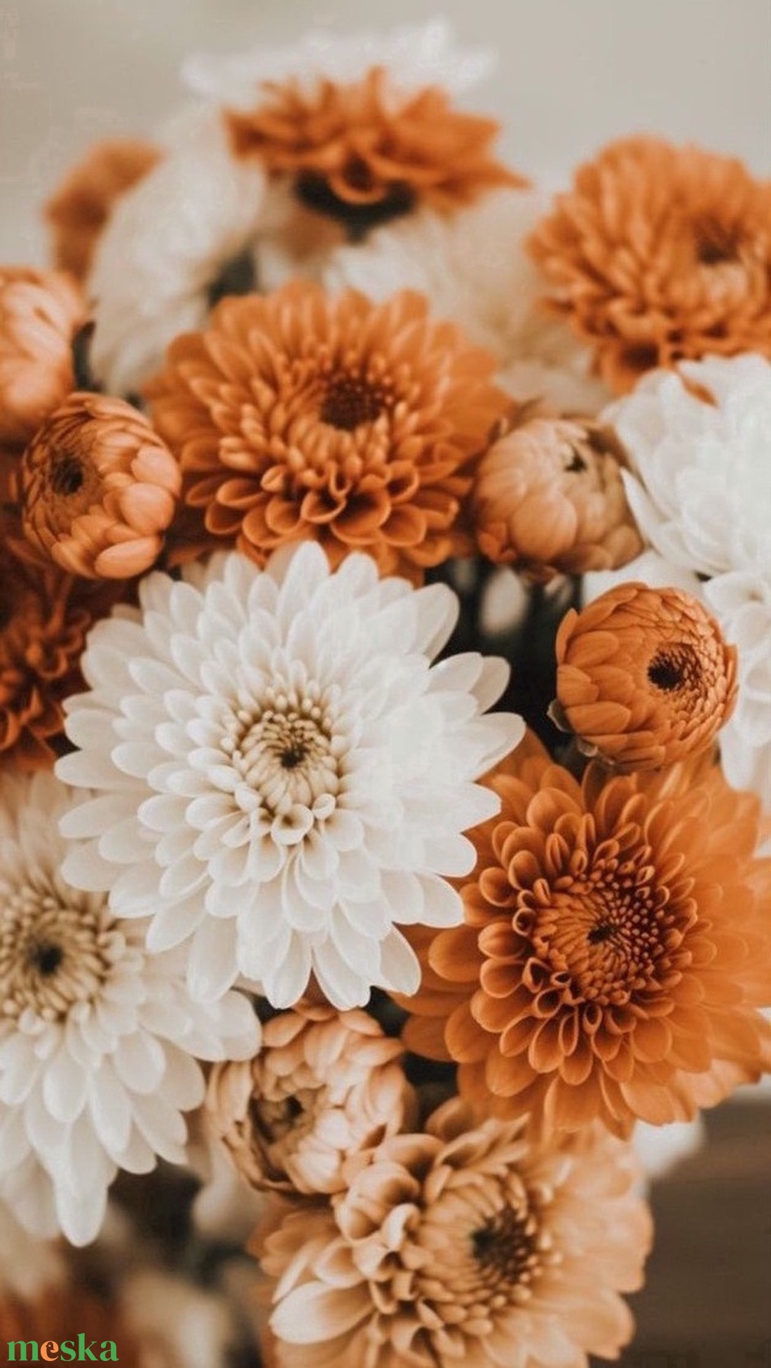 Barackszínű virágválogatás festmény (3. rész) - művészet - festmény - akril - Meska.hu