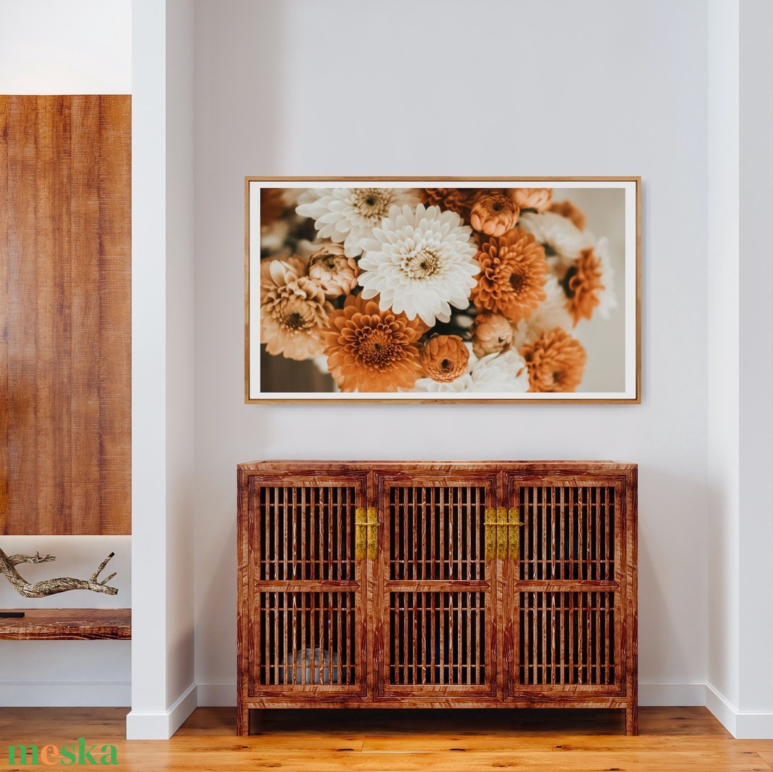 Barackszínű virágválogatás festmény (3. rész) - művészet - festmény - akril - Meska.hu