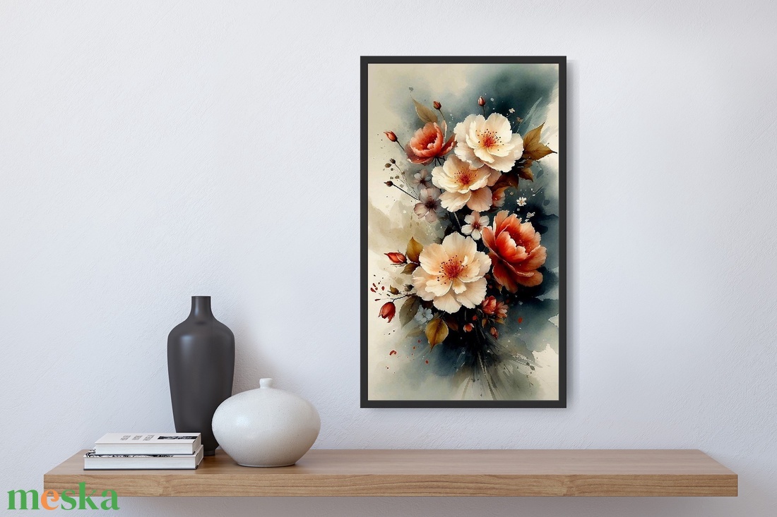 Kontrasztos színek virágválogatás festmény (2. rész) - művészet - festmény - akril - Meska.hu