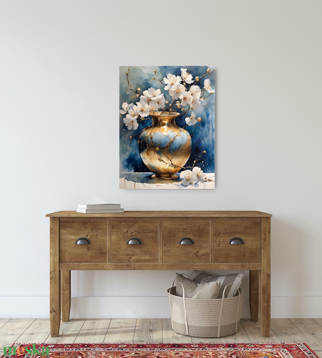 Kék virágválogatás festmény (3. rész) - művészet - festmény - olajfestmény - Meska.hu