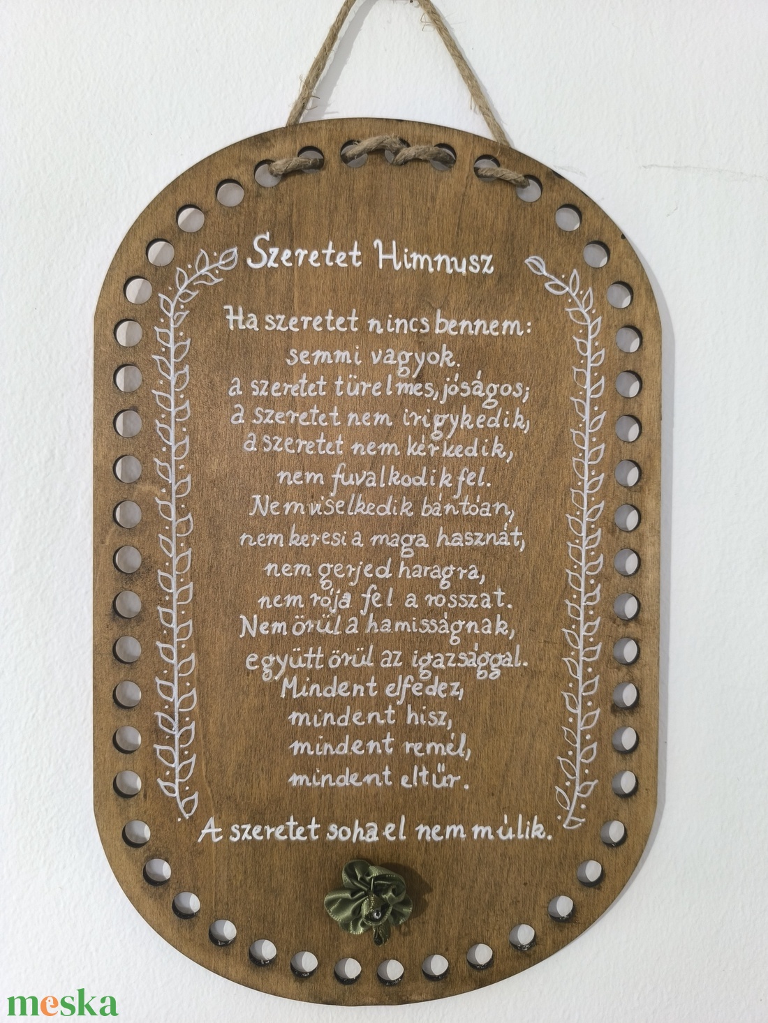 Szeretet Himnusz fatábla - otthon & életmód - vallás - házi áldás - Meska.hu