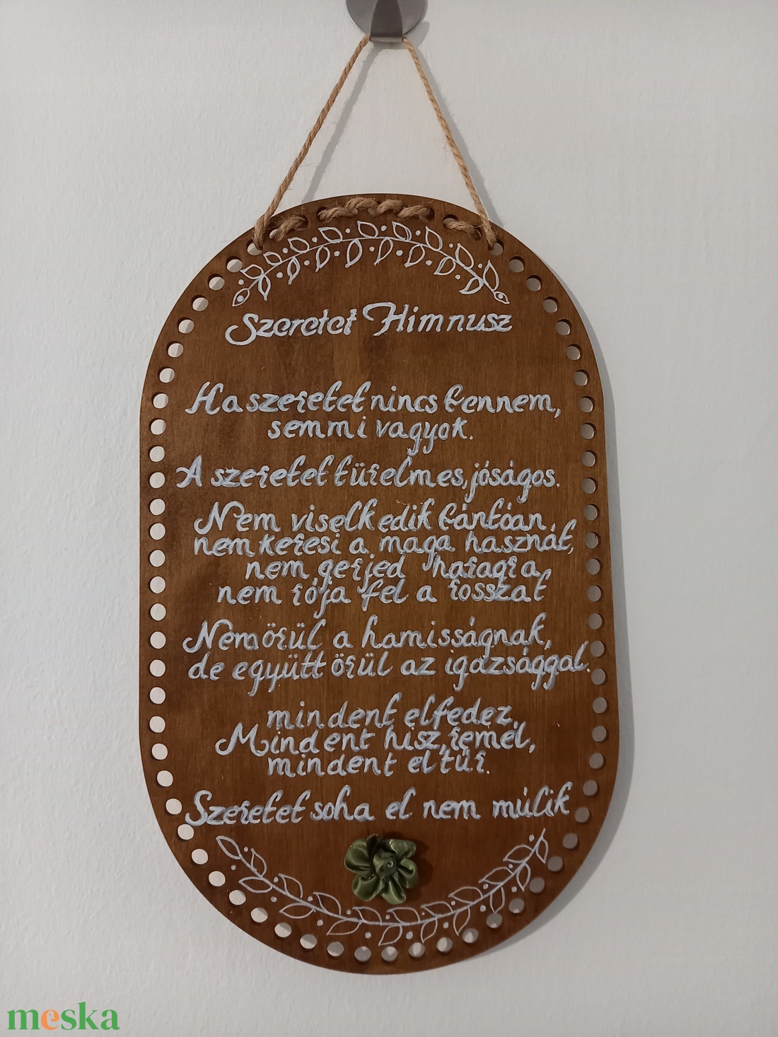 Szeretet Himnusz fatábla - otthon & életmód - vallás - házi áldás - Meska.hu