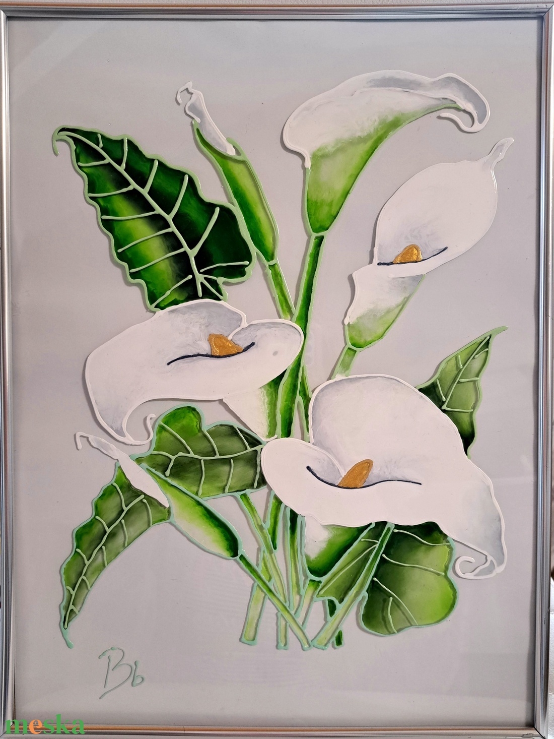 Kála - művészet - festmény - üvegfestmény - Meska.hu