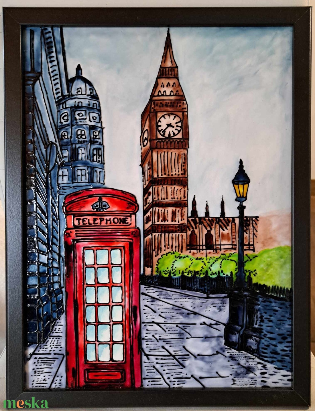 London - művészet - festmény - üvegfestmény - Meska.hu London - művészet - festmény - üvegfestmény - Meska.hu