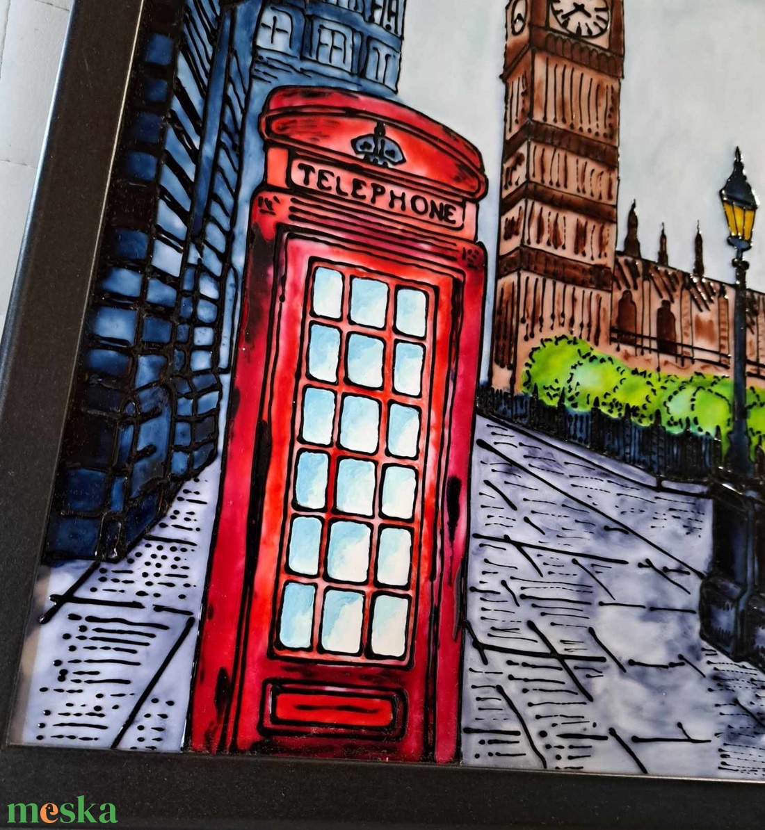 London - művészet - festmény - üvegfestmény - Meska.hu London - művészet - festmény - üvegfestmény - Meska.hu