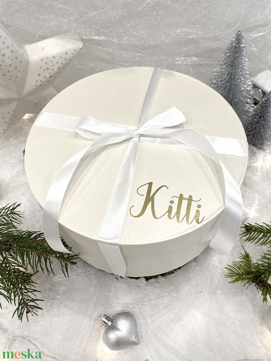 Dísz doboz üveggömbökhöz - karácsony - karácsonyi ajándékozás - karácsonyi ajándékcsomagolás - Meska.hu