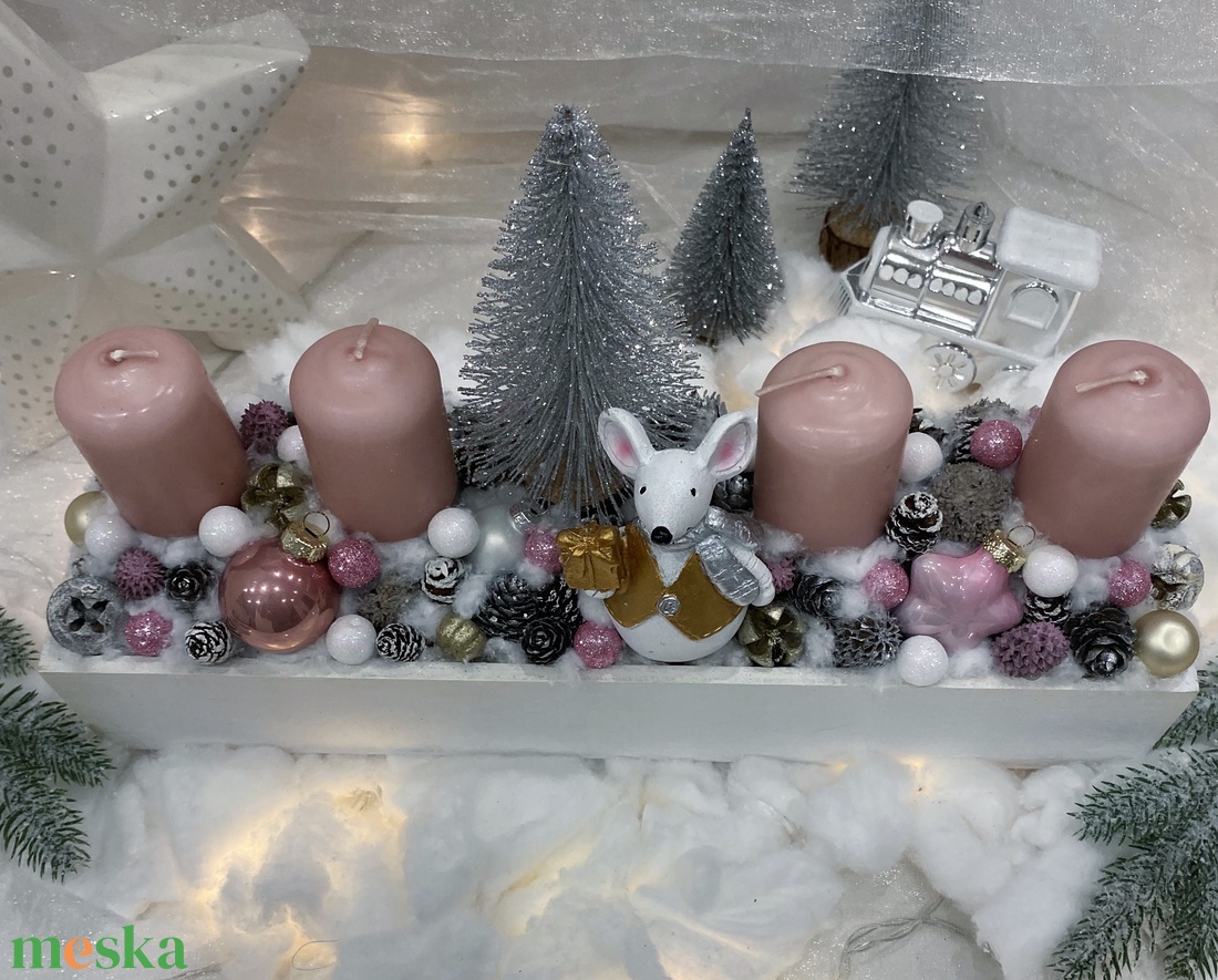 Rózsaszín adventi koszorú - karácsony - adventi díszek - adventi koszorú - Meska.hu Rózsaszín adventi koszorú - karácsony - adventi díszek - adventi koszorú - Meska.hu