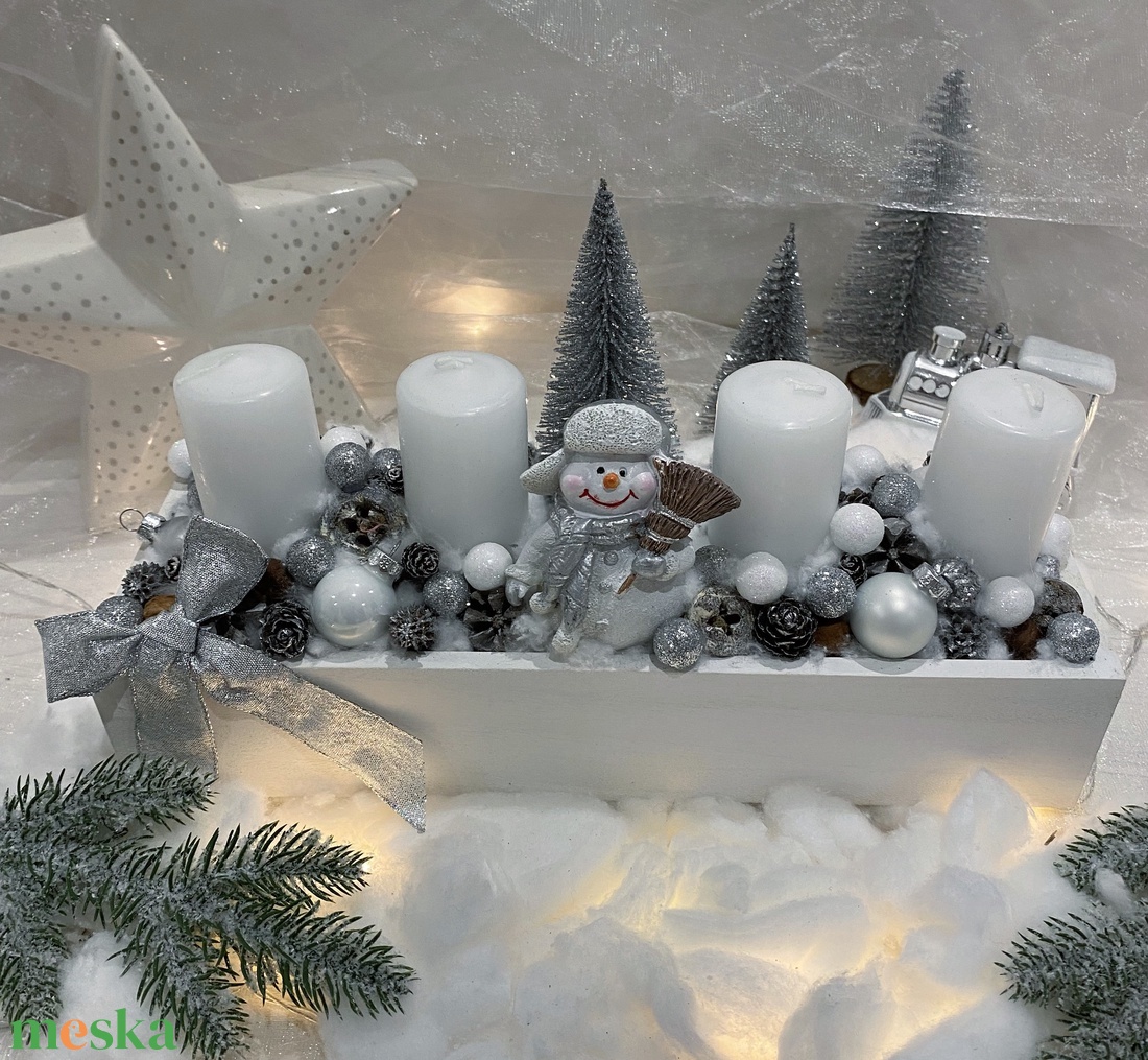 Hóemberes adventi koszorú - karácsony - adventi díszek - adventi koszorú - Meska.hu Hóemberes adventi koszorú - karácsony - adventi díszek - adventi koszorú - Meska.hu