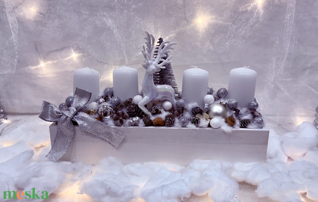 szarvasos adventi koszorú - karácsony - adventi díszek - adventi koszorú - Meska.hu