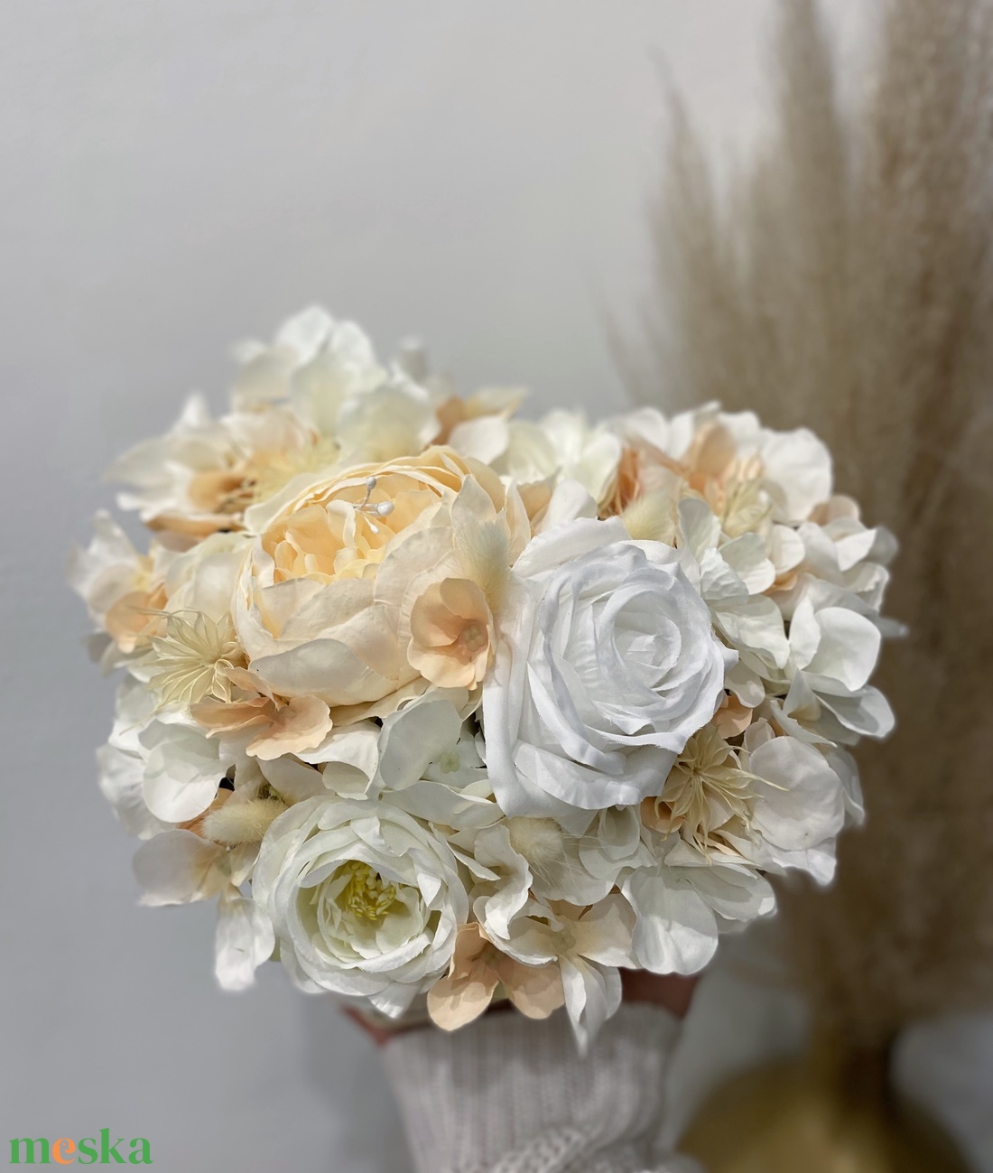 Barack szív virágbox - esküvő - emlék & ajándék - szülőköszöntő ajándék - Meska.hu