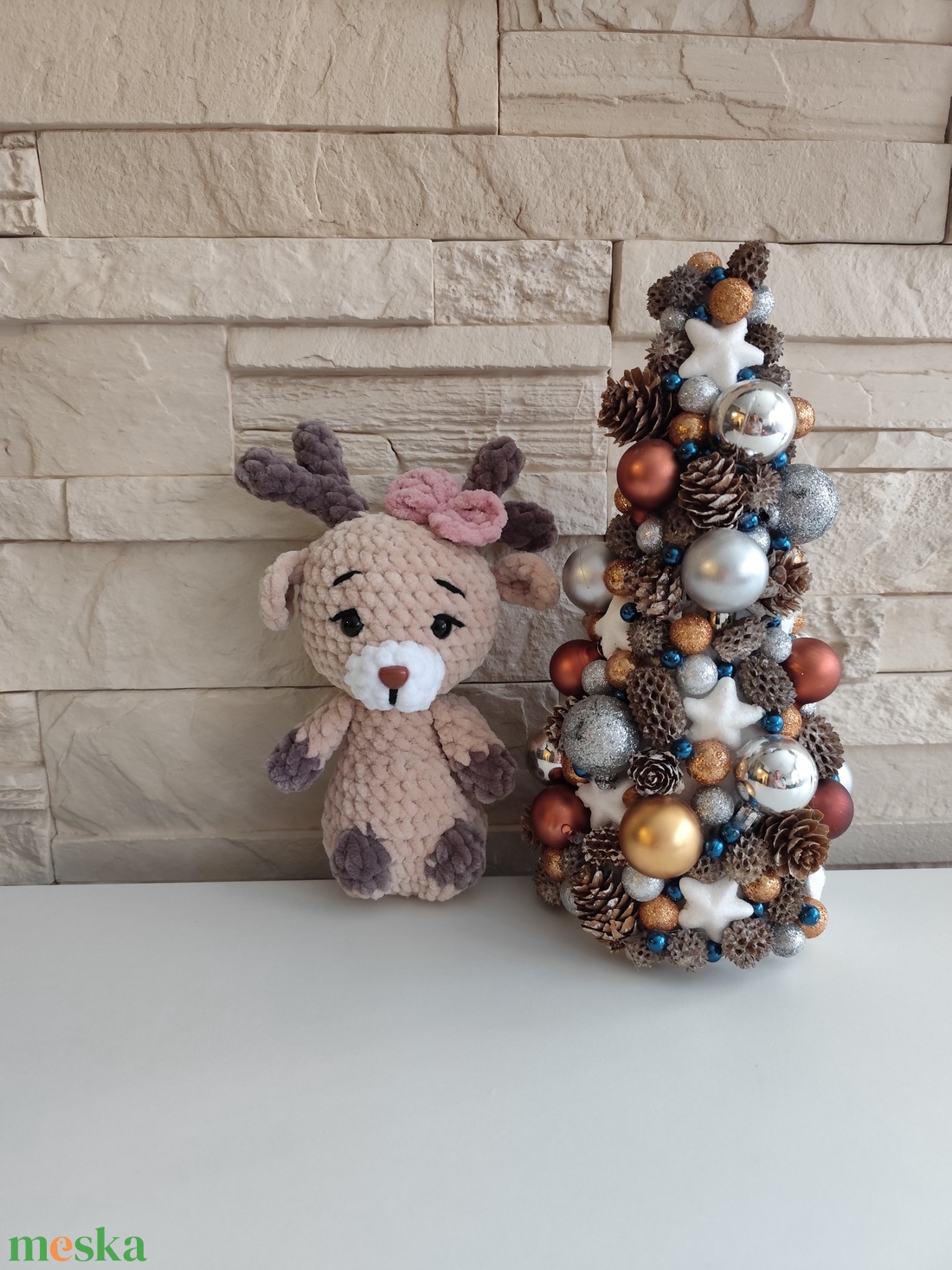 Kézzel horgolt karácsonyi rénszarvas - játék & sport - plüssállat & játékfigura - más figura - Meska.hu