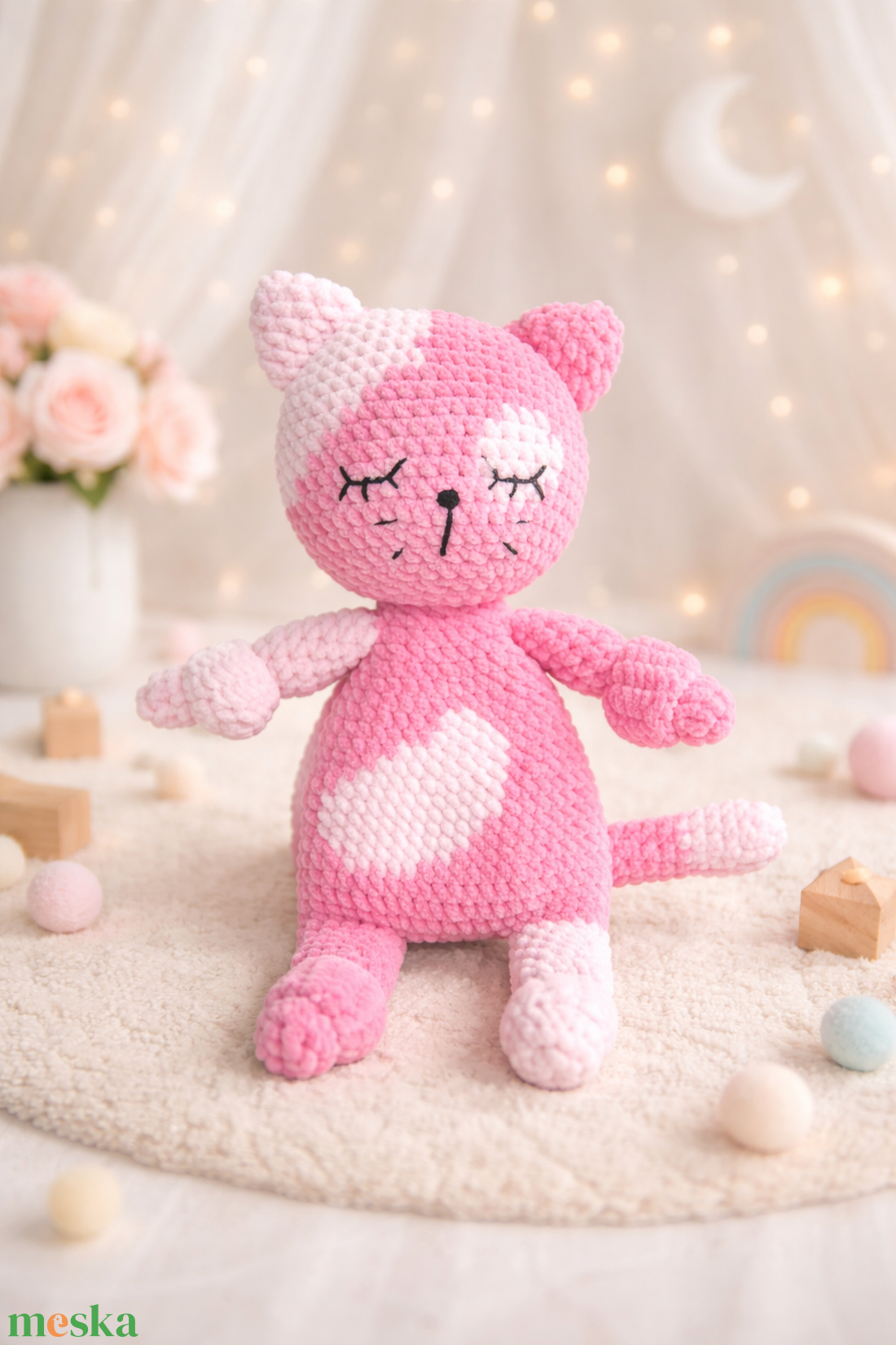 Szundipajti horgolt cicus � a legpuhább alvóbarát - baba - mama - baba játékok - szundikendő, alvóka - Meska.hu