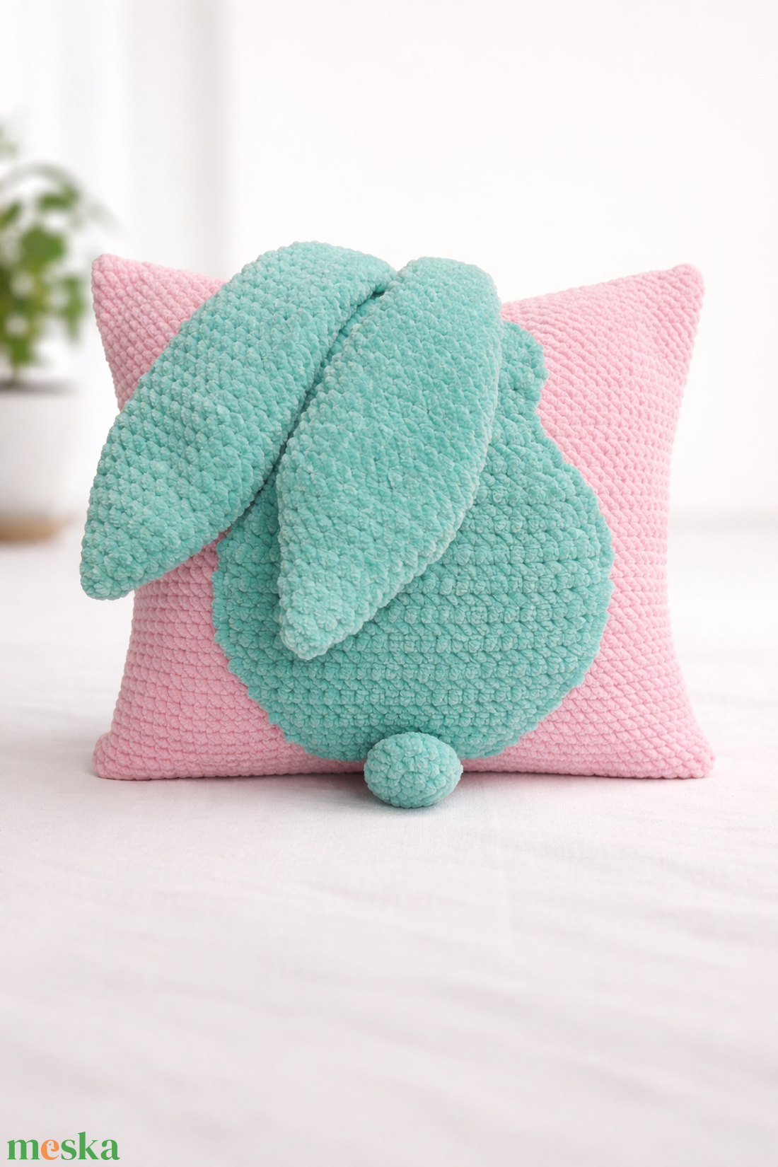 Horgolási minta � Nyuszis párna  (PDF leírás) - diy (csináld magad) - szabásminta, útmutató - horgolási minta - Meska.hu