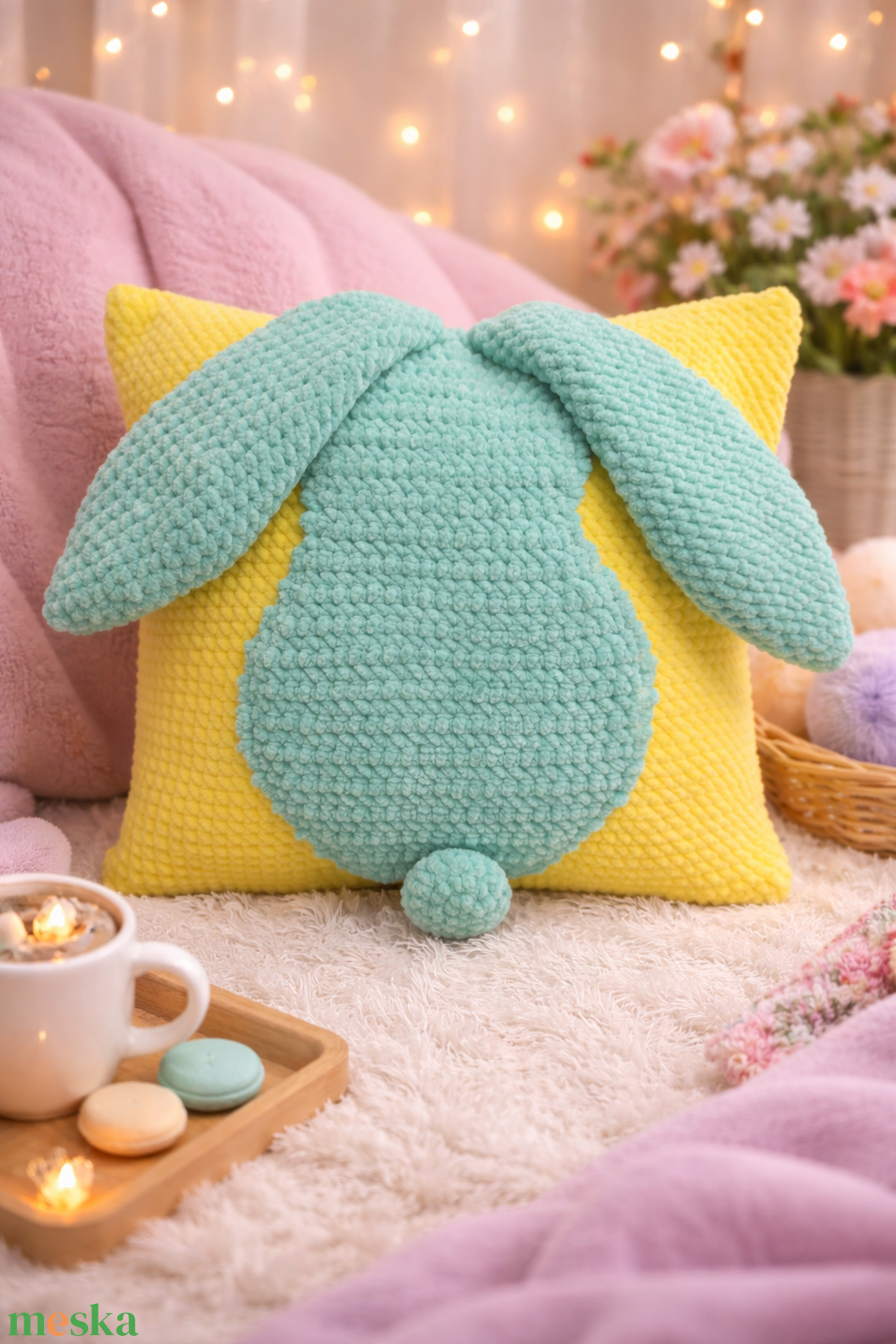 Puha nyuszi párna � ölelni való kedvenc  - otthon & életmód - lakástextil - párna & párnahuzat - forma párna - Meska.hu