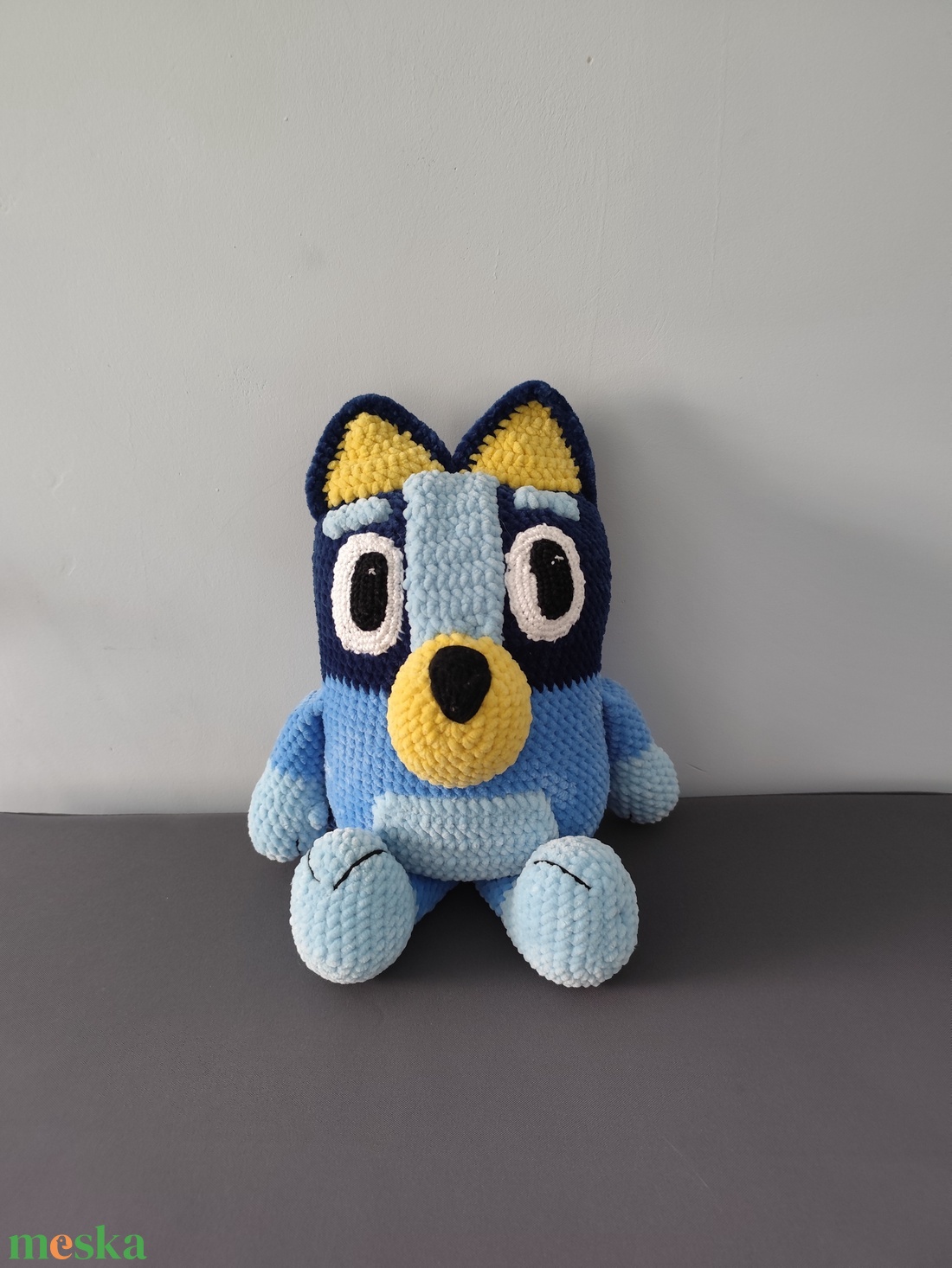 Horgolt Bluey kutyus � 40 cm - játék & sport - plüssállat & játékfigura - kutya - Meska.hu