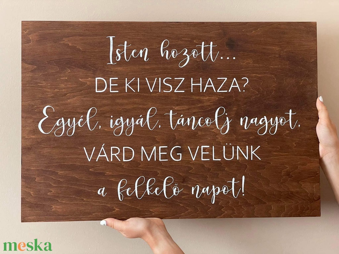 Bohém esküvői köszöntő tábla - esküvő - dekoráció - tábla & jelzés - Meska.hu