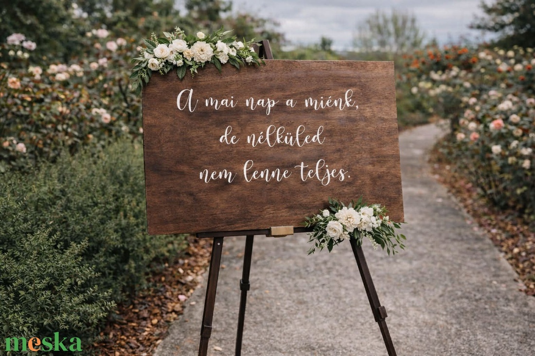A mai nap a miénk...-esküvői köszöntő tábla - esküvő - dekoráció - tábla & jelzés - Meska.hu
