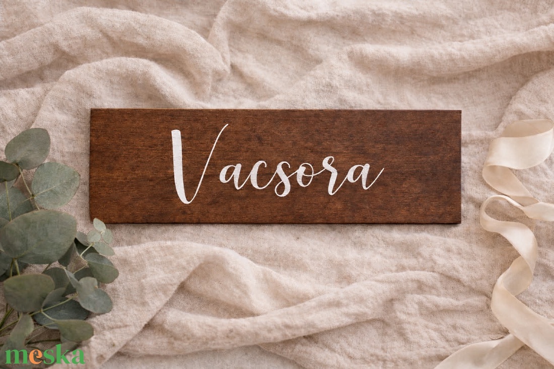 Vacsora feliratú tábla - esküvő - dekoráció - tábla & jelzés - Meska.hu