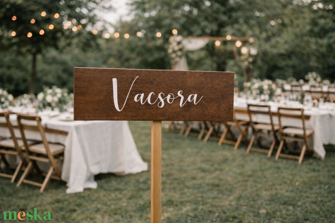 Vacsora feliratú tábla - esküvő - dekoráció - tábla & jelzés - Meska.hu