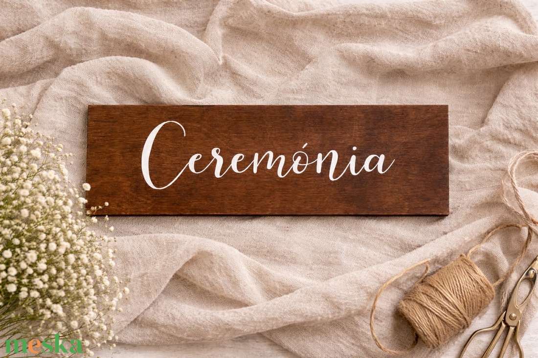 Ceremónia feliratú tábla - esküvő - dekoráció - tábla & jelzés - Meska.hu