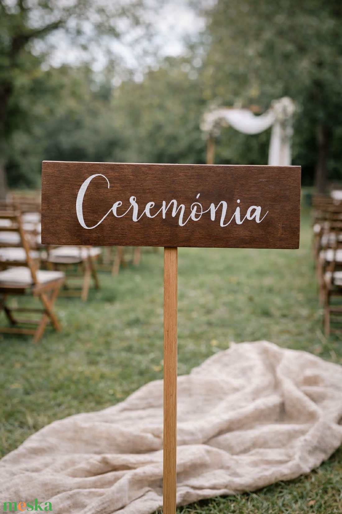 Ceremónia feliratú tábla - esküvő - dekoráció - tábla & jelzés - Meska.hu