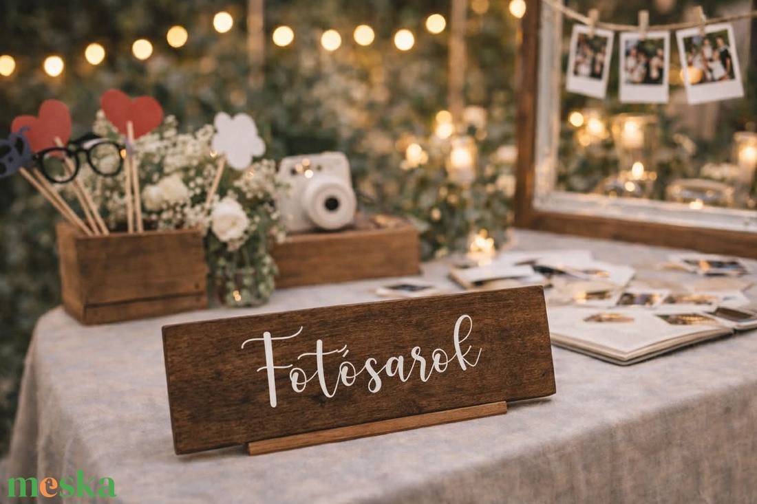 Esküvői fotósarok tábla � Fotósarok � rusztikus esküvői dekor � fa felirat - esküvő - dekoráció - tábla & jelzés - Meska.hu