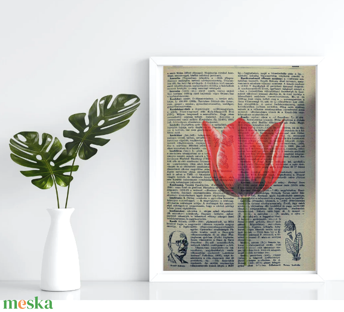 Tulipán kép lexikon lapon ajándék képkeretben A4 - otthon & életmód - dekoráció - kép & falikép - kép & falikép - Meska.hu Tulipán kép lexikon lapon ajándék képkeretben A4 - otthon & életmód - dekoráció - kép & falikép - kép & falikép - Meska.hu