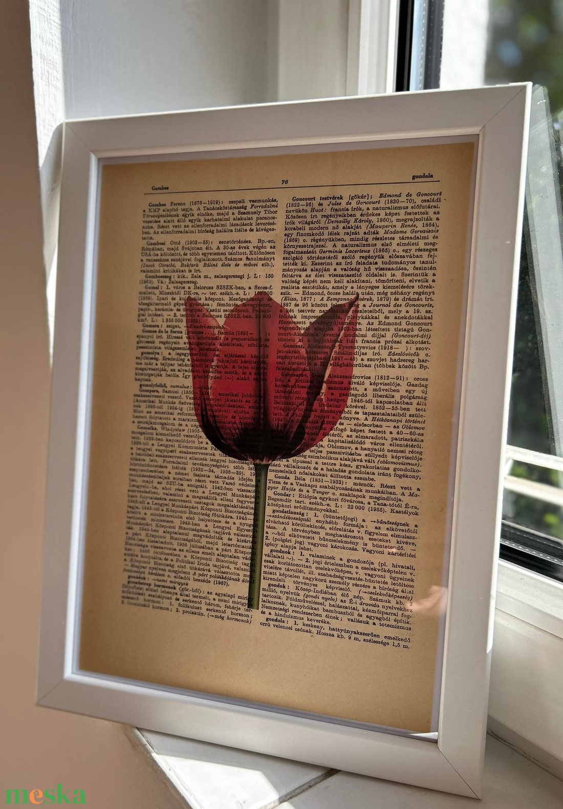 Tulipán kép lexikon lapon ajándék képkeretben A4 - otthon & életmód - dekoráció - kép & falikép - kép & falikép - Meska.hu Tulipán kép lexikon lapon ajándék képkeretben A4 - otthon & életmód - dekoráció - kép & falikép - kép & falikép - Meska.hu